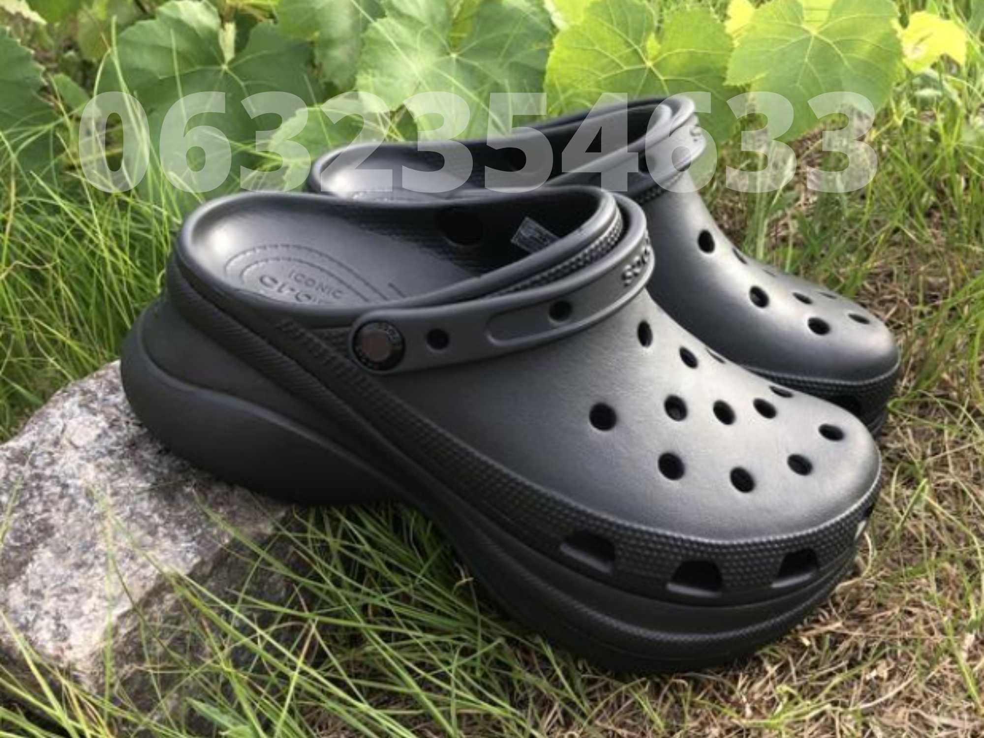 Жіночі бае клоги крокси на платформі 6 см Високе взуття Crocs Bae Clog