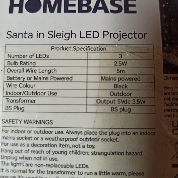 Projektor świąteczny na ścianę