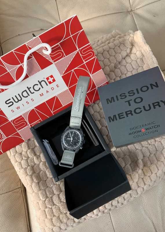 Omega x Swatch SO33A100 Mercury - Limitowana Kolekcja Online w Polsce