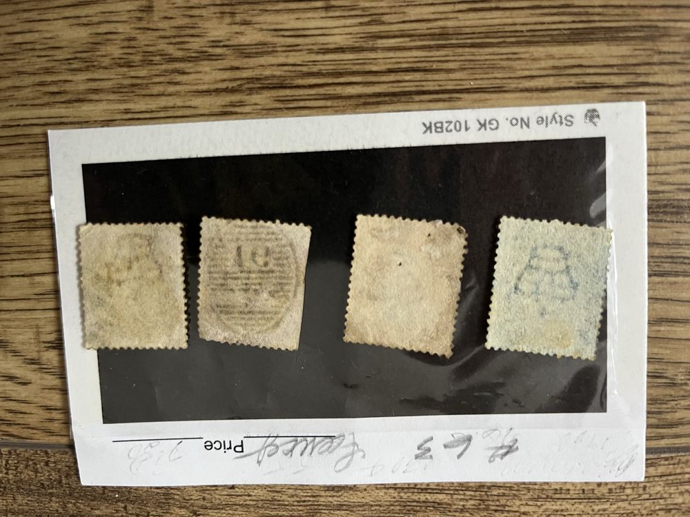 Mauritius znaczek  3X czerwony i niebieski