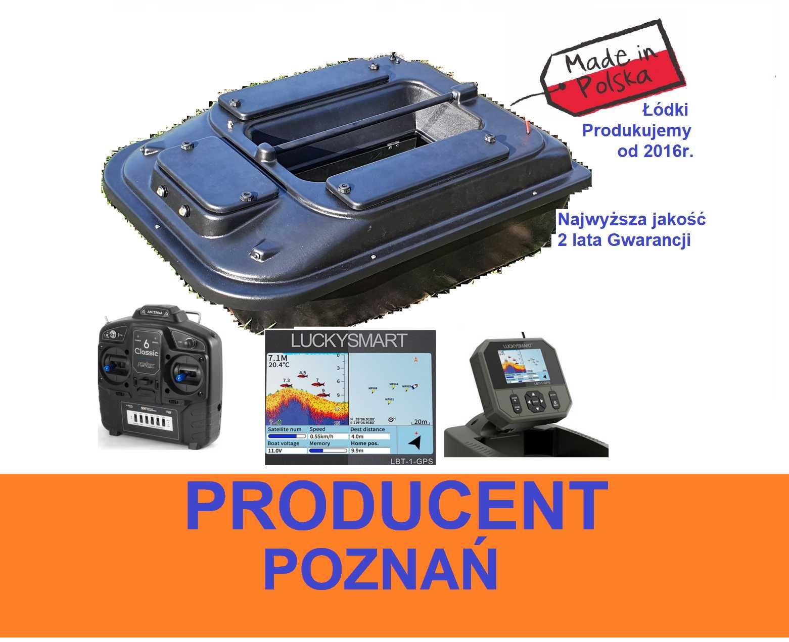 Łódka zanętowa P2 Z LBT-1 GPS +ECHOSONDA / Producent Poznań