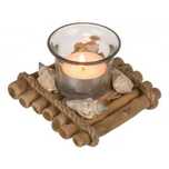Świecznik na tealight małą świeczkę tratwa 9 cm