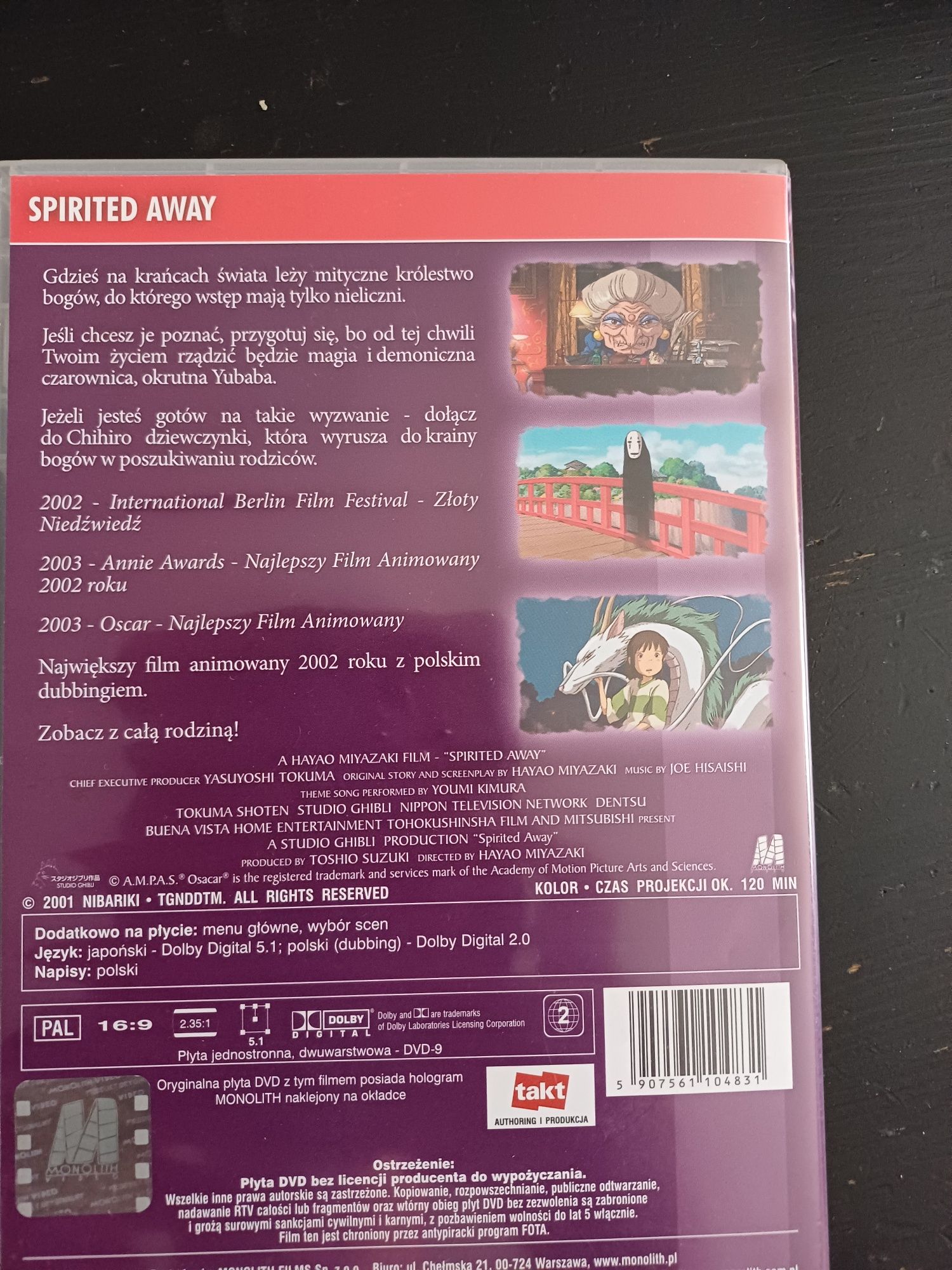 Spirited Away-W krainie bogów dvd