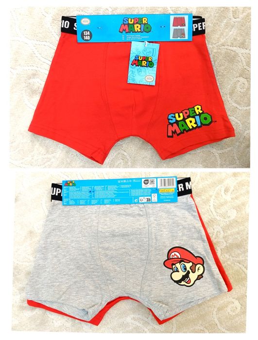 Bokserki majtki (7szt.) KAPPAHL, MARVEL, SUPER MARIO r.134/140 (NOWE)