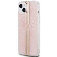 Etui Guess Iml 4G Gold Stripe Na Iphone 15 Plus / 14 Plus - Różowe