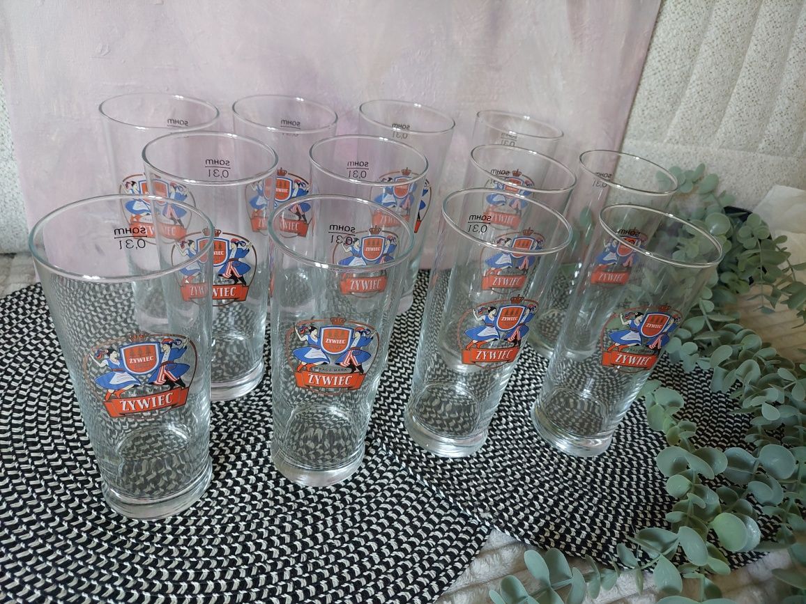Zestaw 12 pokali szklanek do piwa Żywiec nowe