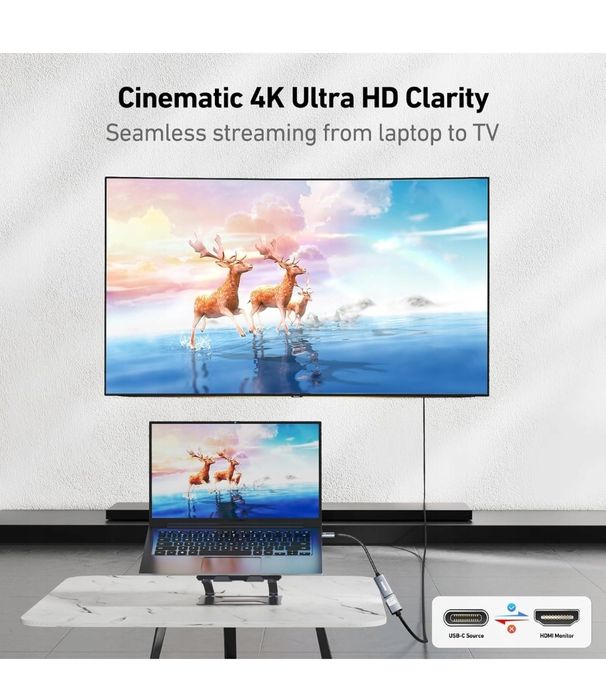 Adapter USB C na HDMI benfei 4K 60Hz UHD 22CM OPLOT THUNDERBOLT 3/4/5