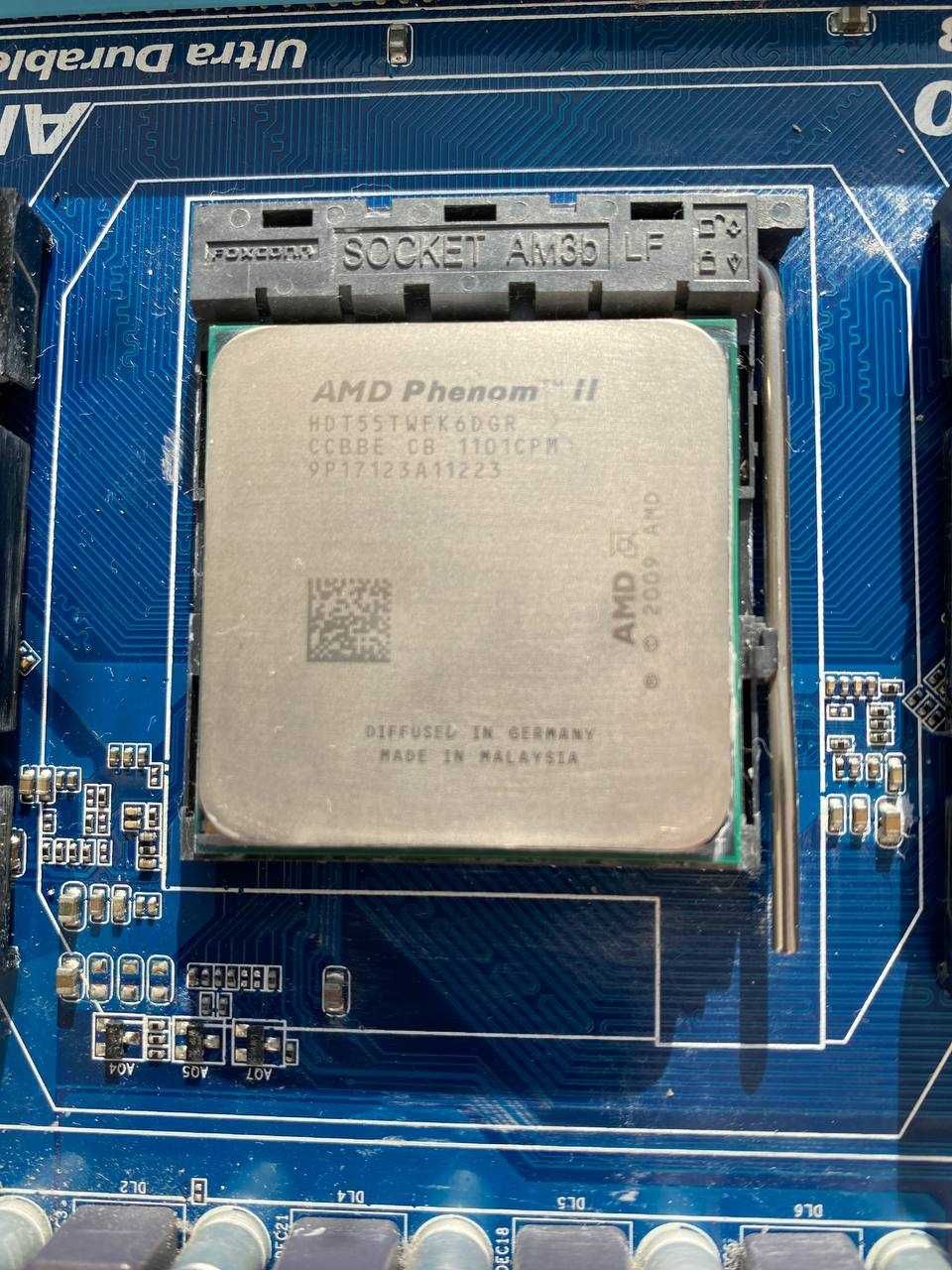 Материнская плата Gigabyte GA-970A-DS3 + процессор AMD Phenom II X6