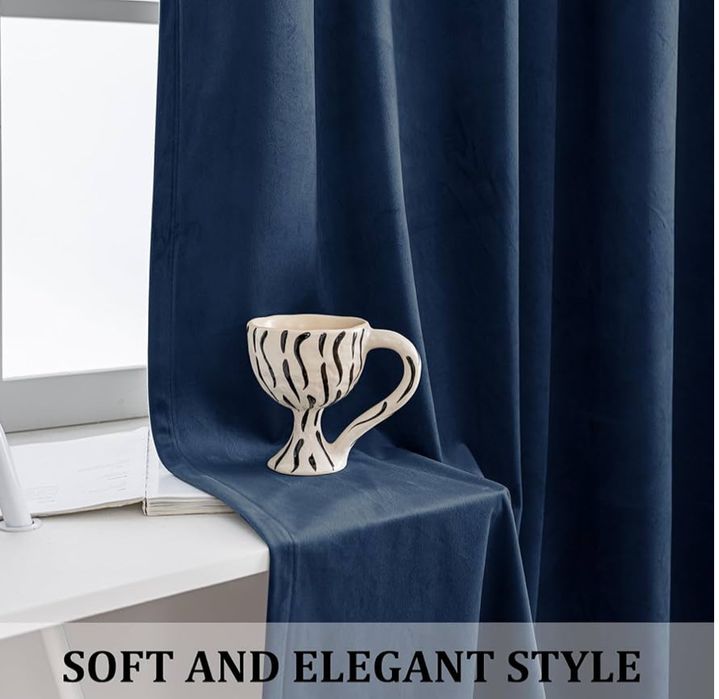 2 Zasłony Aksamitne 140x245cm. Zaciemniające Termiczne Na Przelotkach