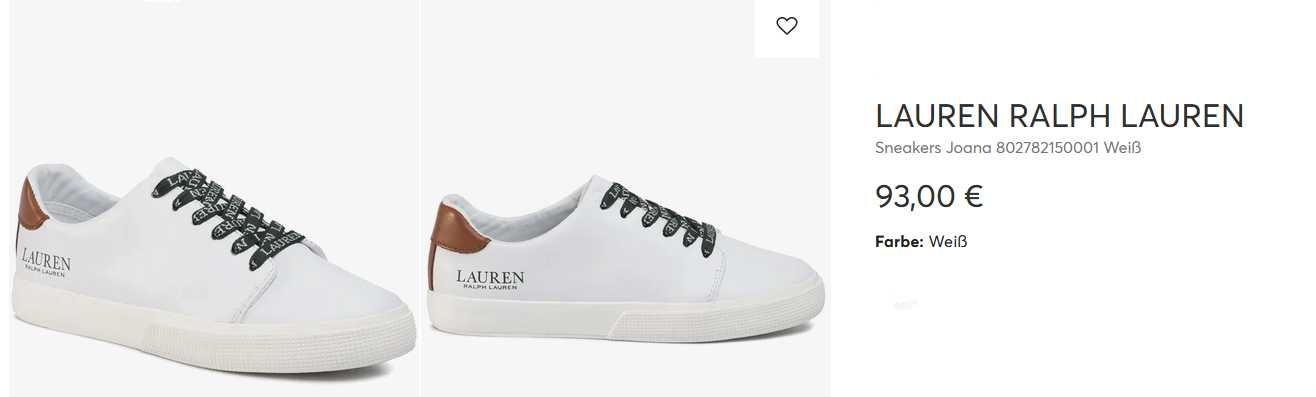 Женские кожанные сникерсы Lauren Ralph Lauren