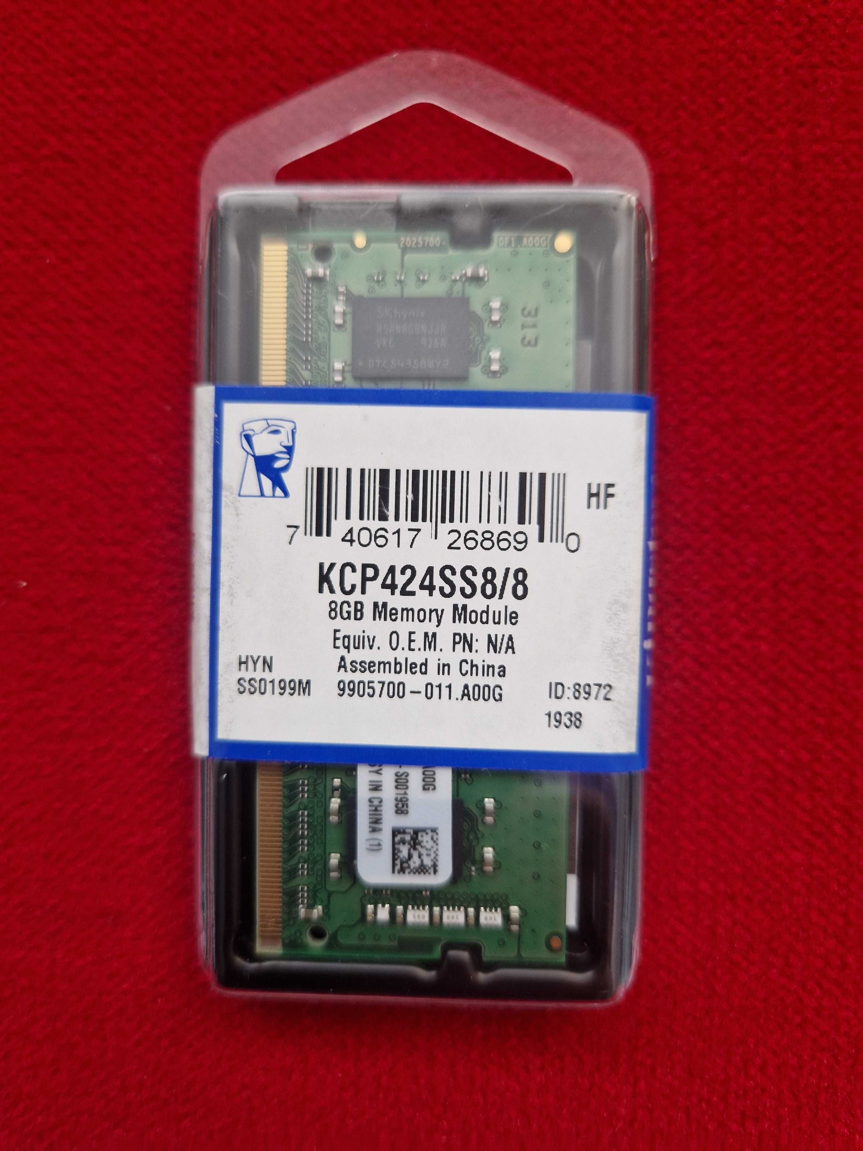 Kingston KCP424SS8/8 DDR4 Nowe, nieużywane