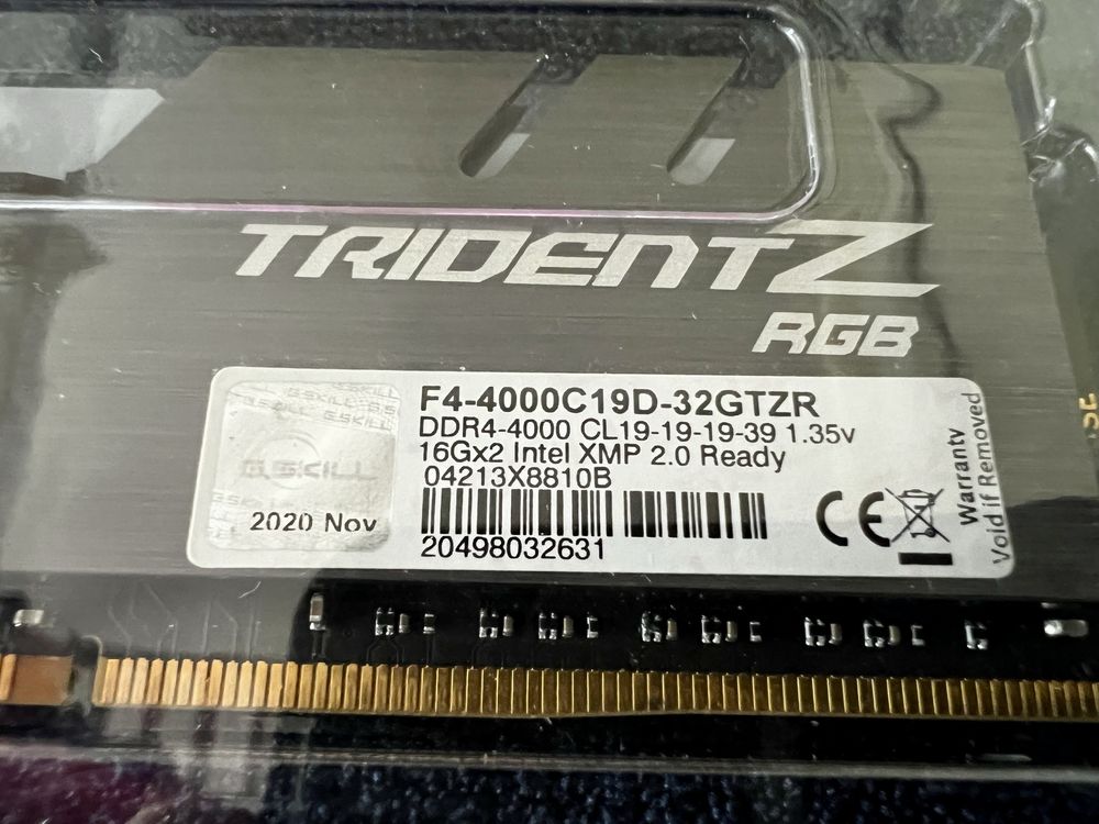 Pamieć RAM G.Skill Trident Z RGB 2x 16GB (32GB) DDR4 4000