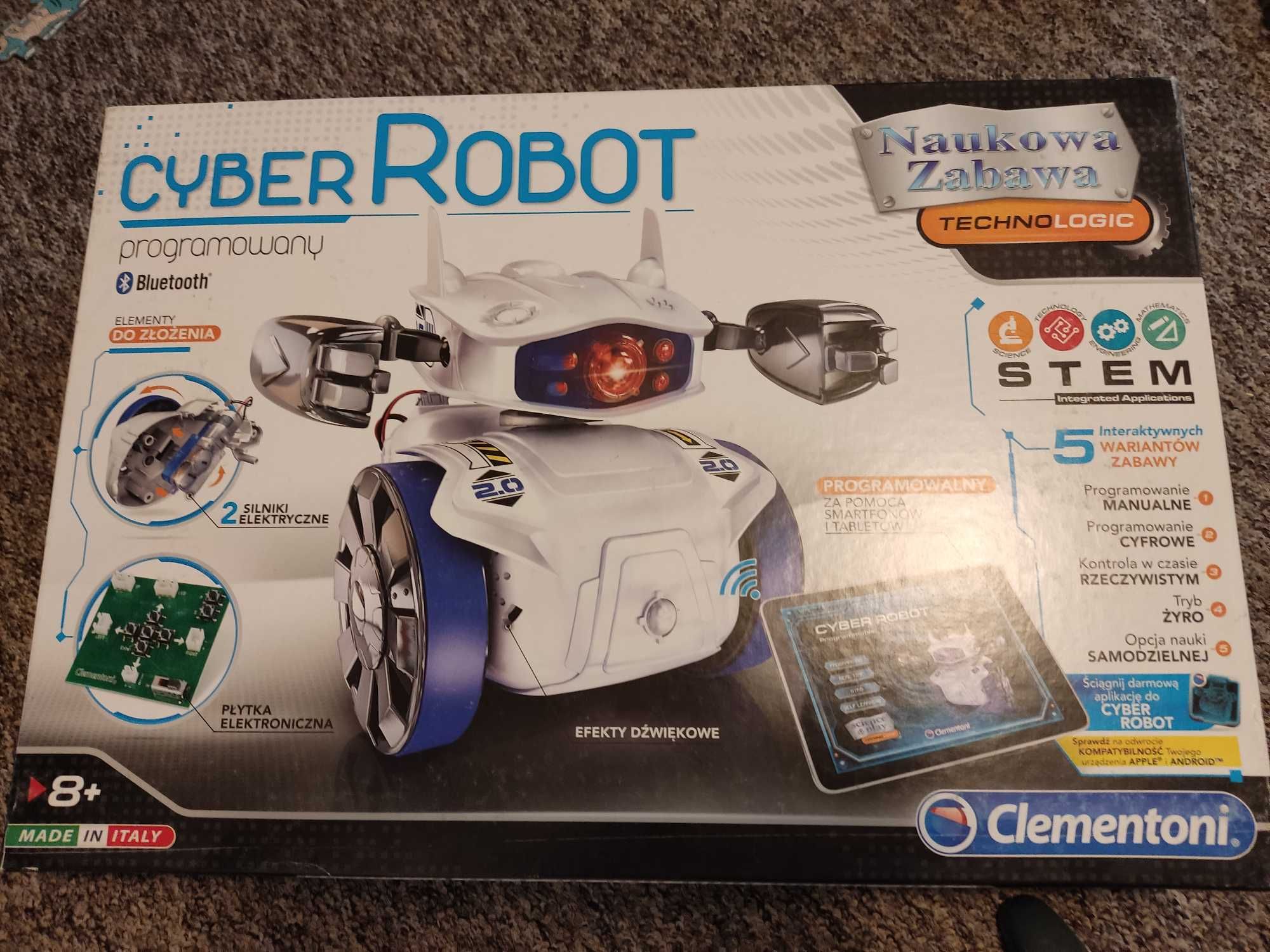Cyber Robot Clementoni (60596) programowalny Bluetooth tablet smartfon