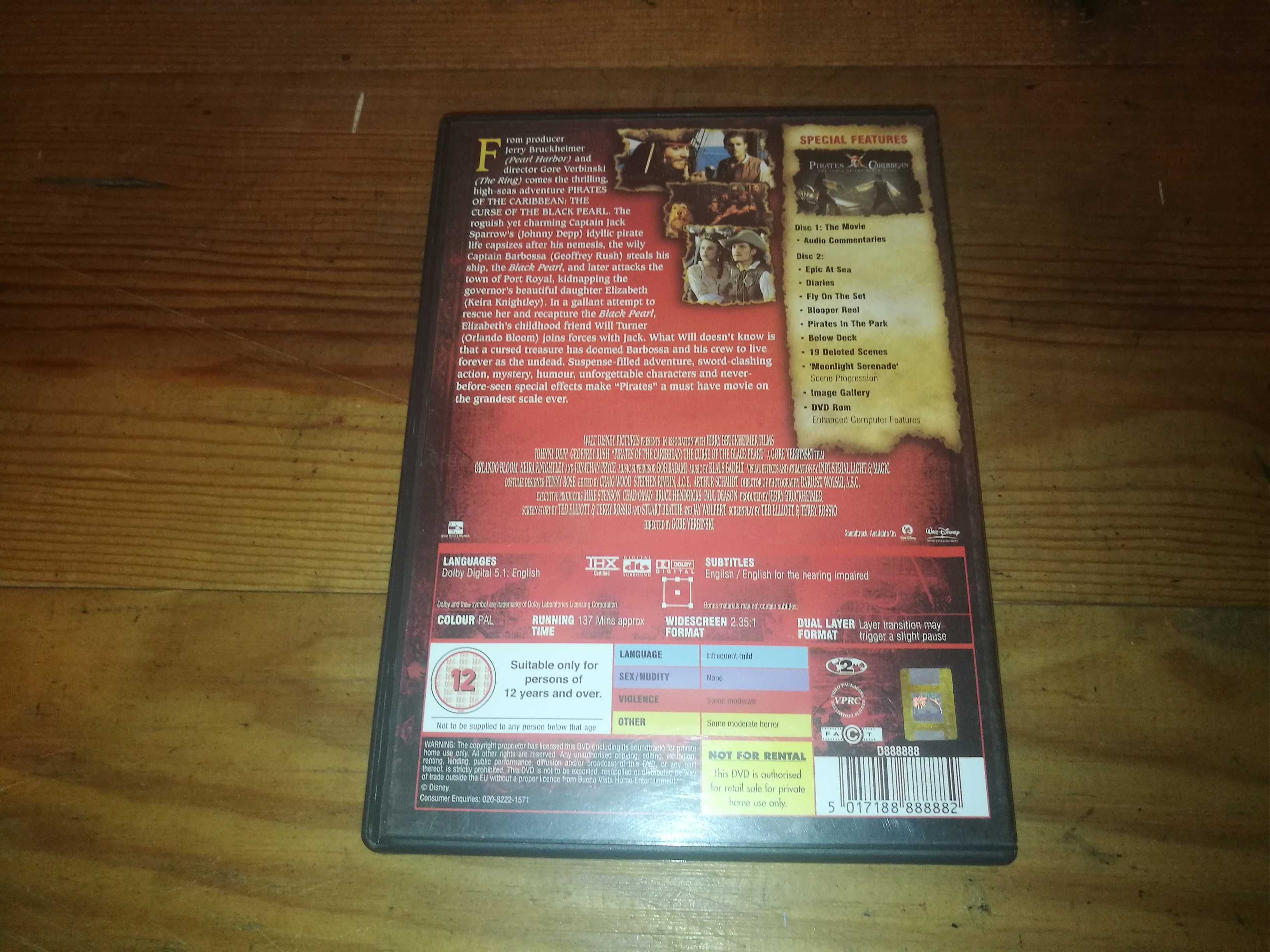PIRATES OF THE CARIBBEAN-THE CURSE OF THE BLACK PEARLS 2XDVD(leg Ing)
