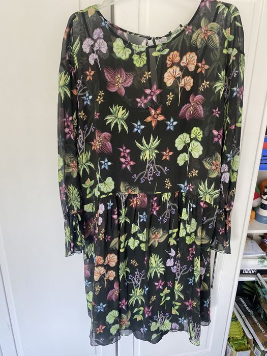 Luisa Cerano jedwabna sukienka 100% jedwab silk seta halka 40 L 42 XL