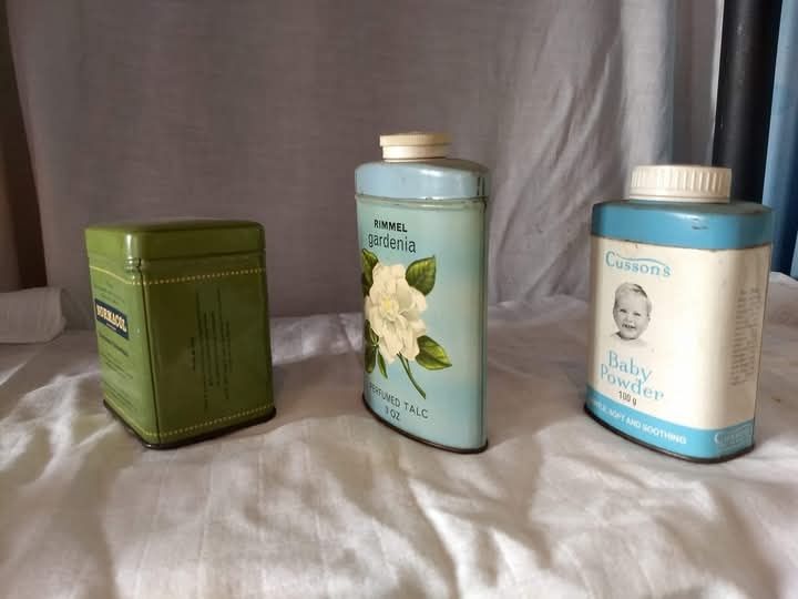 Lote de 3 Latas po' de talco antigas