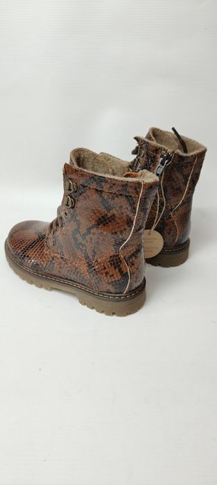 NOWE botki dziecięce ocieplane Bisgaard rozmiar 30 wkładka 19 cm skóra