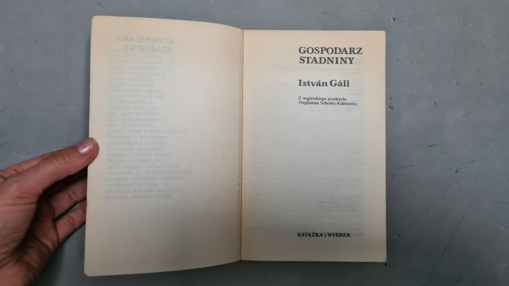 Gospodarz stadniny István Gáll pierwsze Wydanie 1989