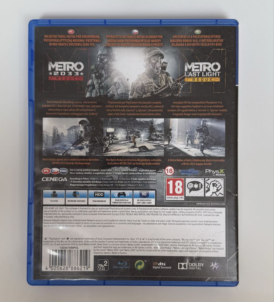 Metro Redux PS4 Polska Wersja PL
