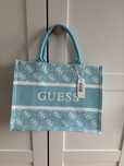 torebka shopper guess turkusowa zakupowa
