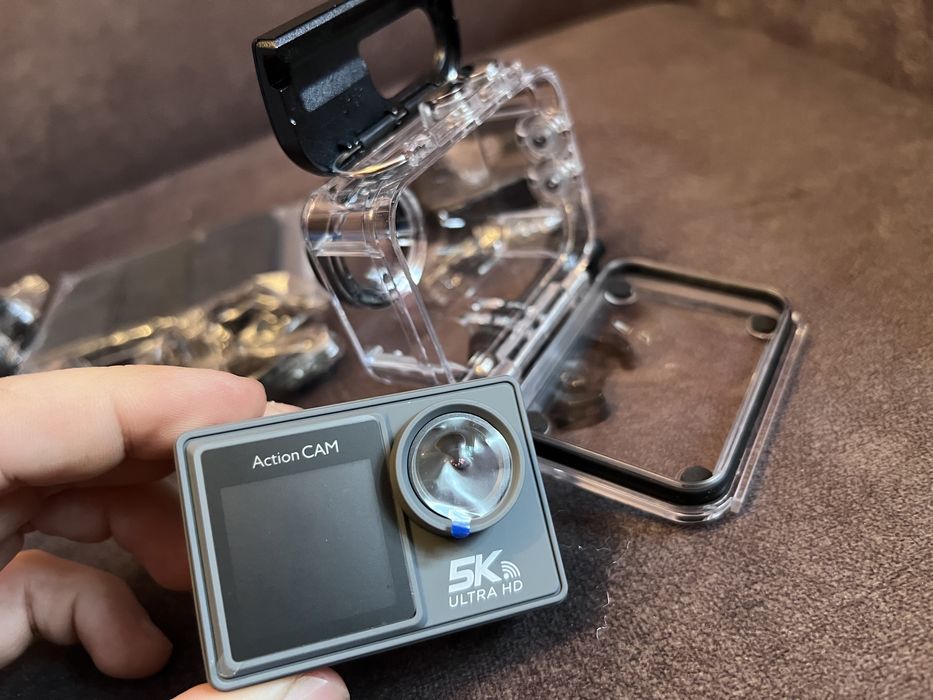 Міні Екшен Камера Спортивна 5К 2 Сенсорних дисплея + Повний комплект