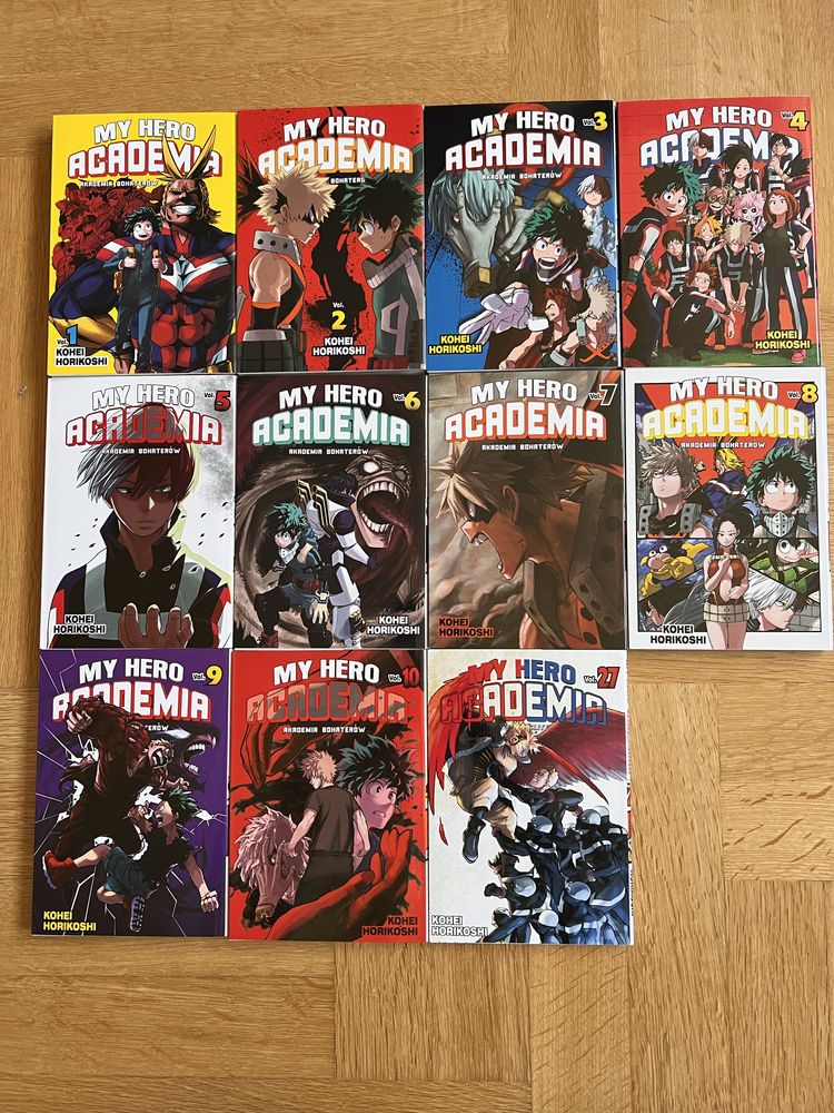 Mangi my Hero Academia akademia bohaterow 11 tomów