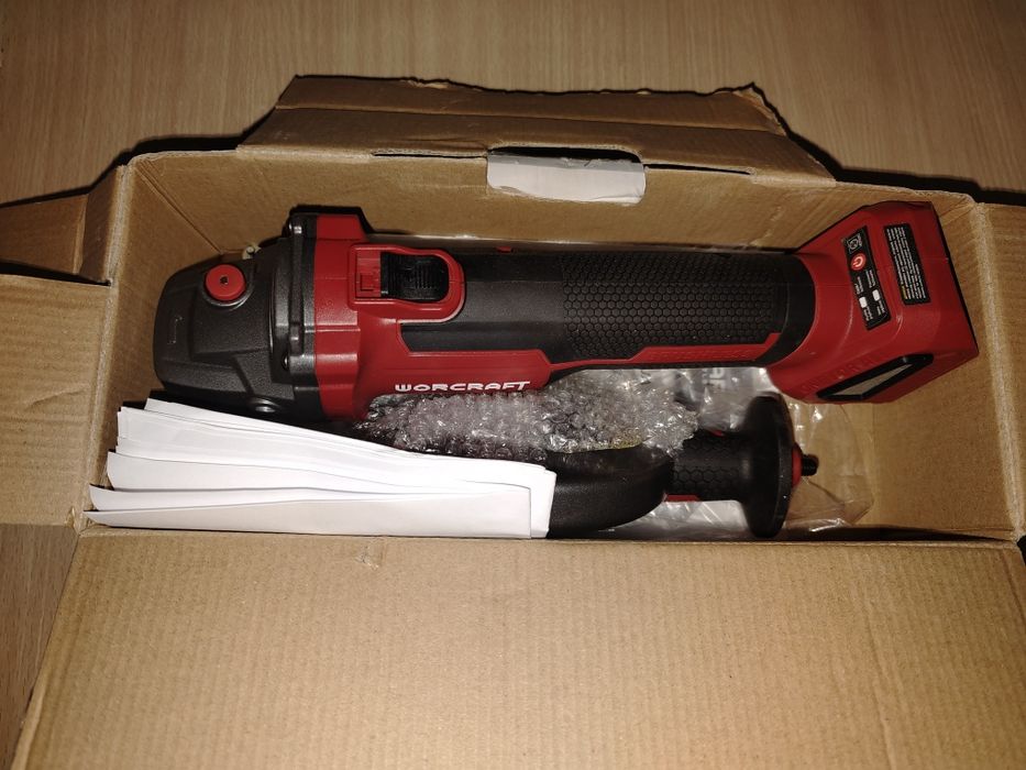 Worcraft szlifierka kątowa akumulatorowa 20v reg.  obrotów