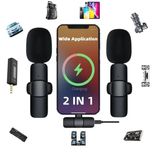 Микрофон беспроводной 2шт. К9, iOS разъем, петличный ,стрим, блогер