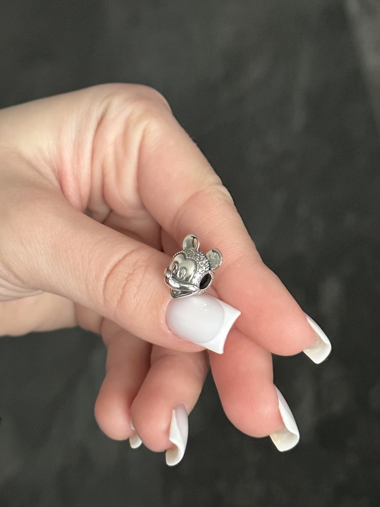 Серебряный шарм клипса Pandora s925 ale Микки Минни Маус