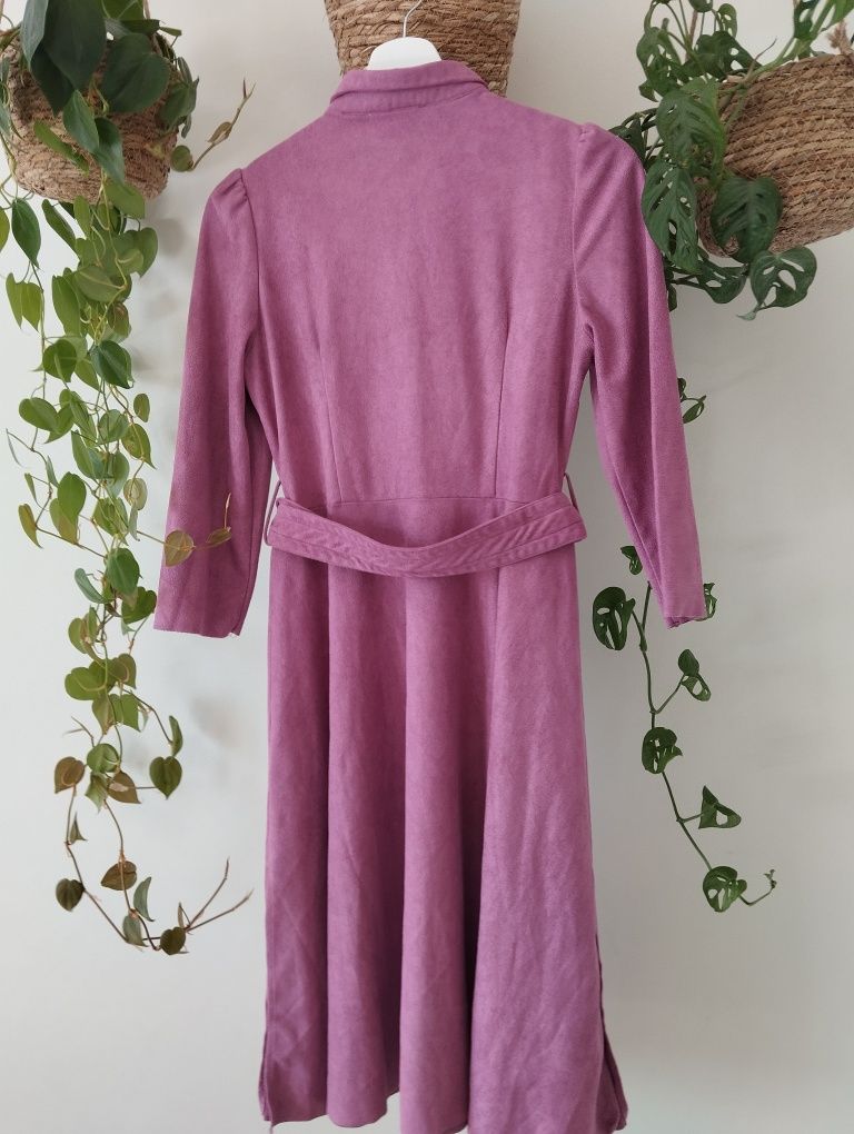 Elegancka sukienka koktajlowa, midi, święta, komunia, do biura r.36 Re