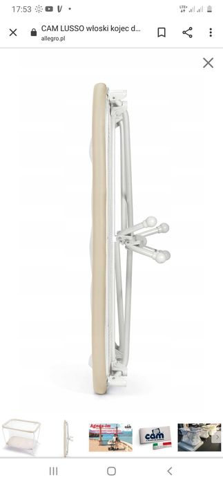 Kojec łóżeczko turystyczne Z MATERACEM cam lusso