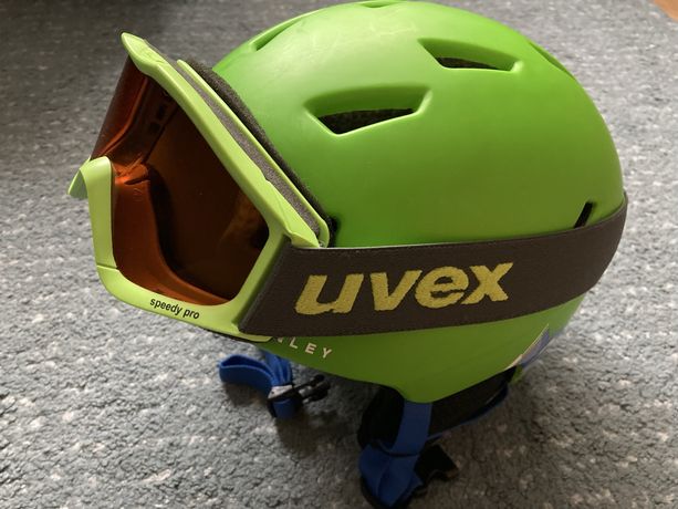 Kask narciarski McKinley XS i gogle Uvex dziecięce 5-8 lat