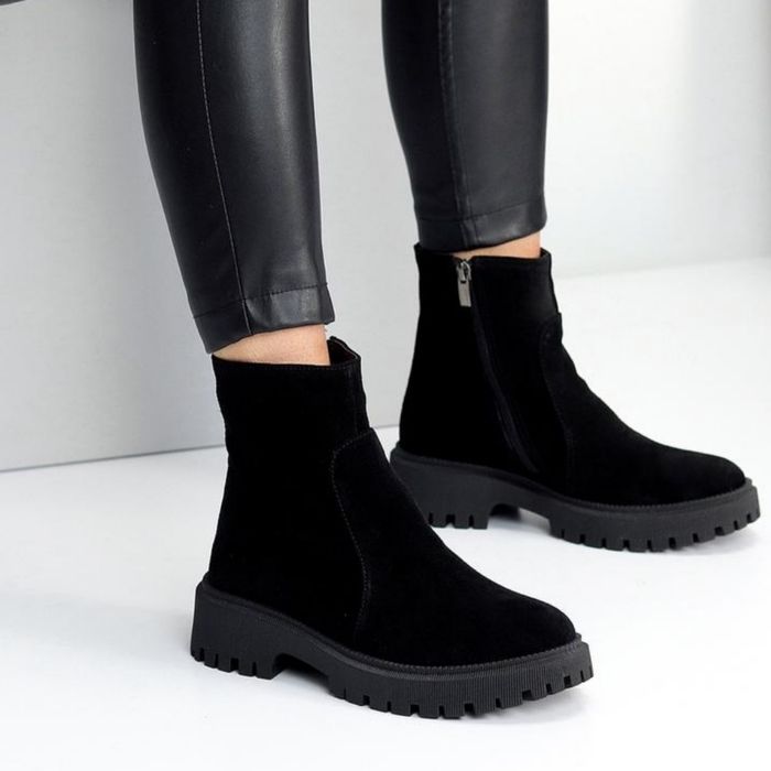 Жіночі черевики ботинки замшеві осінь