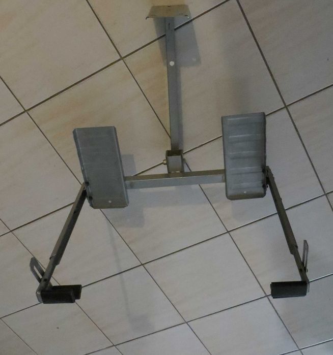 Suporte em inox anodizado extensível de grande capacidade, para parede