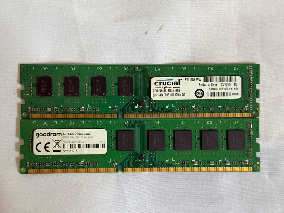 Pamięć RAM DDR3 Goodram Crucial 2x8GB 16GB 1333MHz