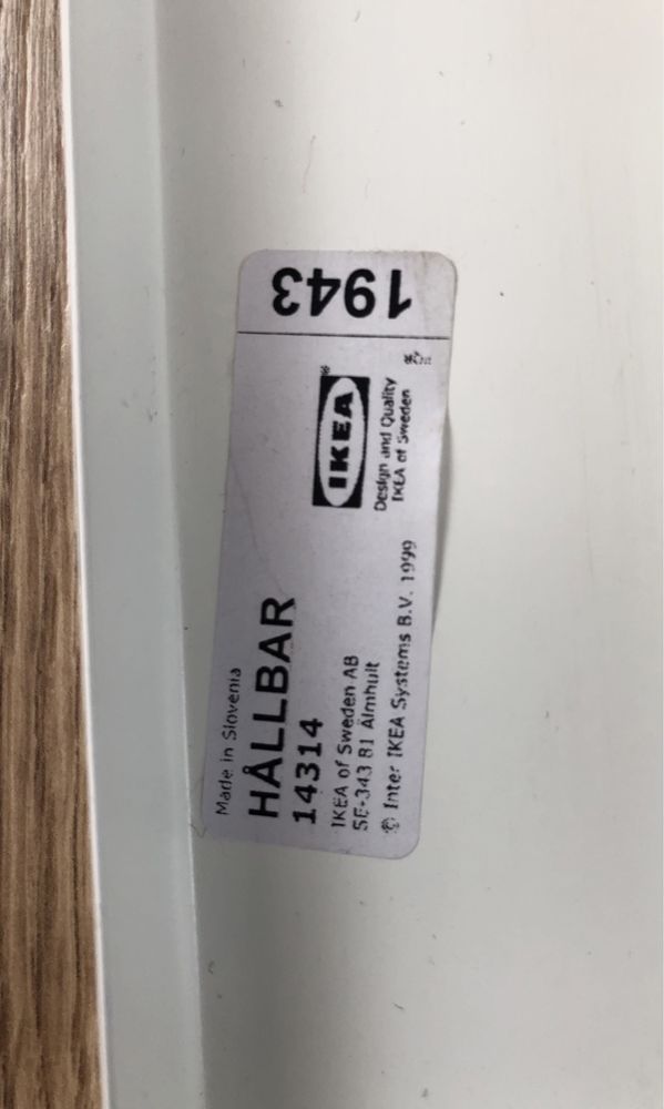 HALLBAR rama wspier do kosza na segreg Ikea 60 cm