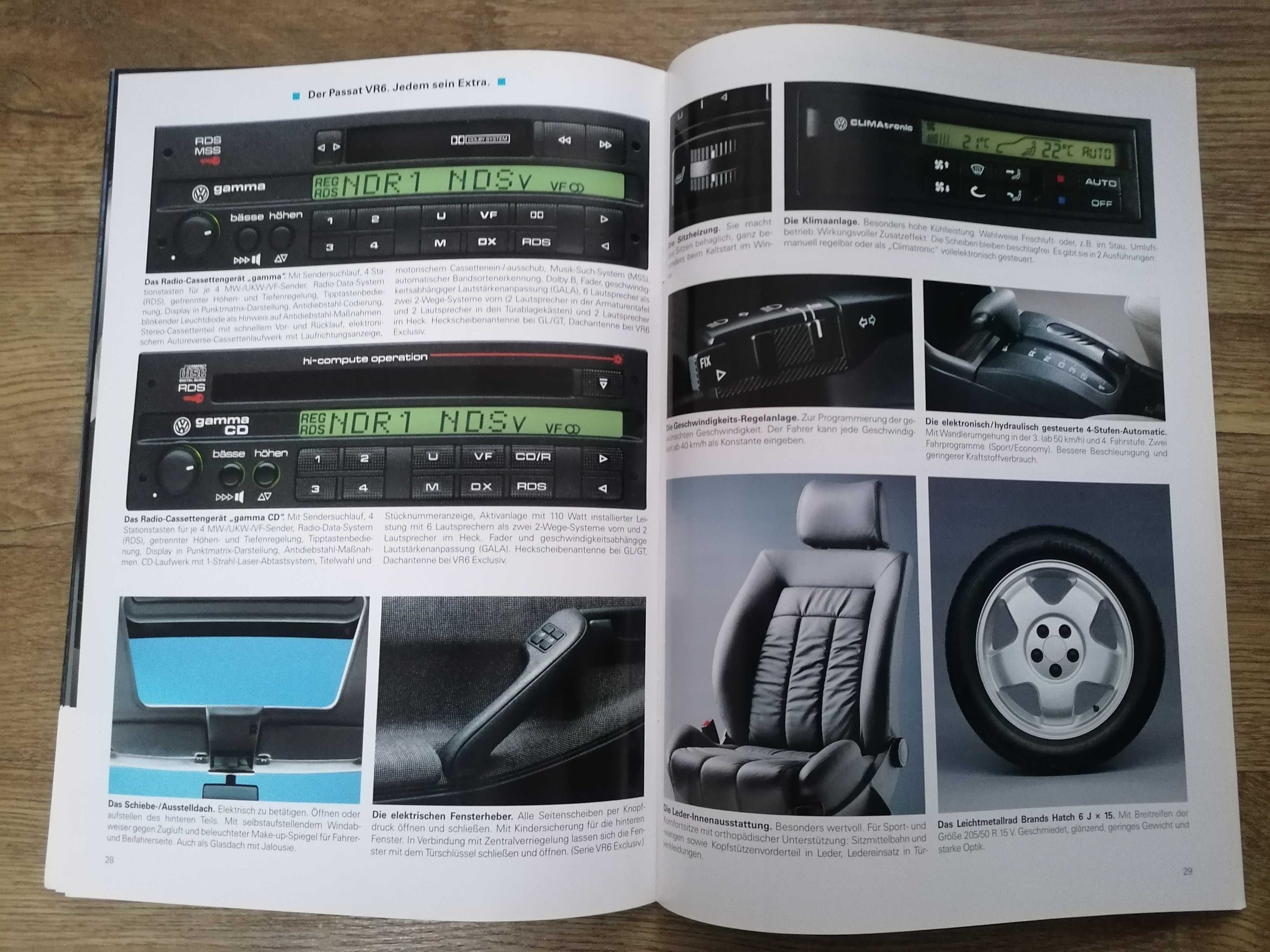 Prospekt VW Passat B3 VR6 GL, GT, Exclusiv