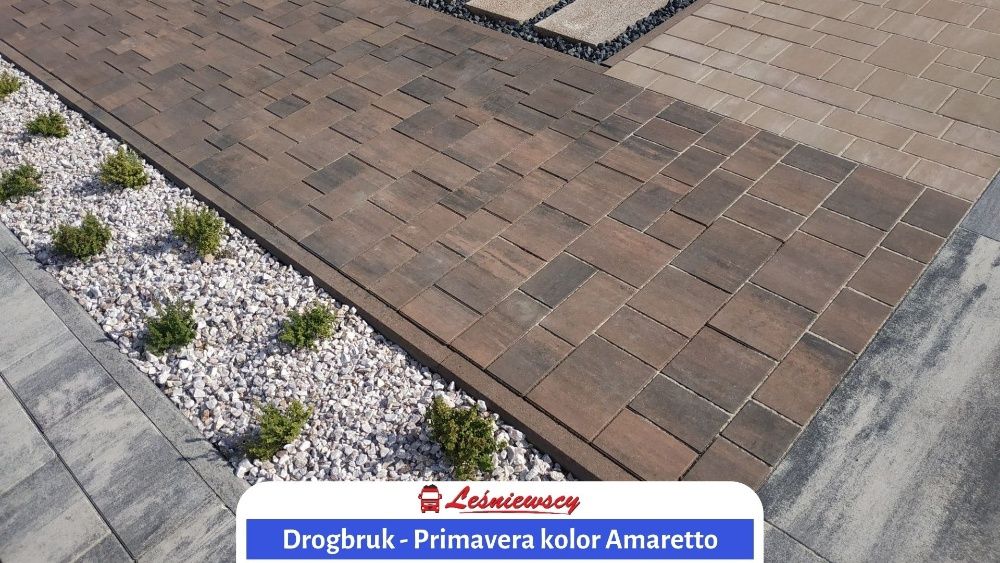Kostka brukowa DROGBRUK-Primavera-Amaretto brąz-na podjazd/taras!