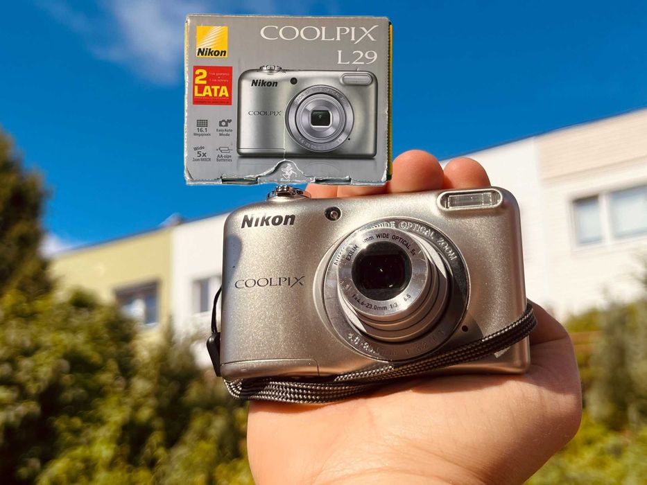 Nikon Coolpix L29 Aparat cyfrowy + Pudełko /vintage retro Y2K