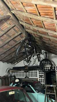 bicicleta antiga BSA de alavanca com travões de cinta (polie), roda 28