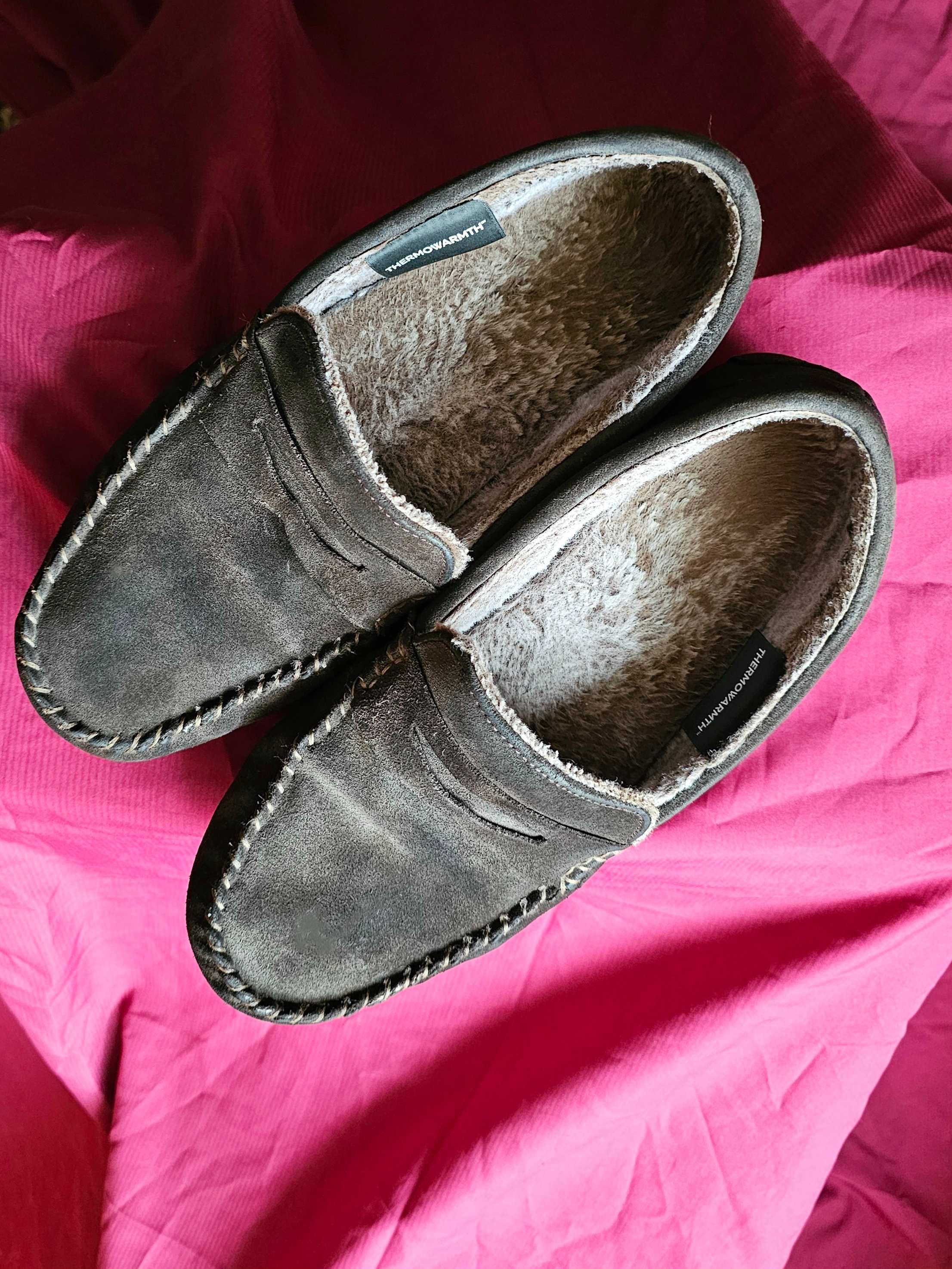 Продам зимние туфли мокасины на меху TermoWarmth кожа M&S