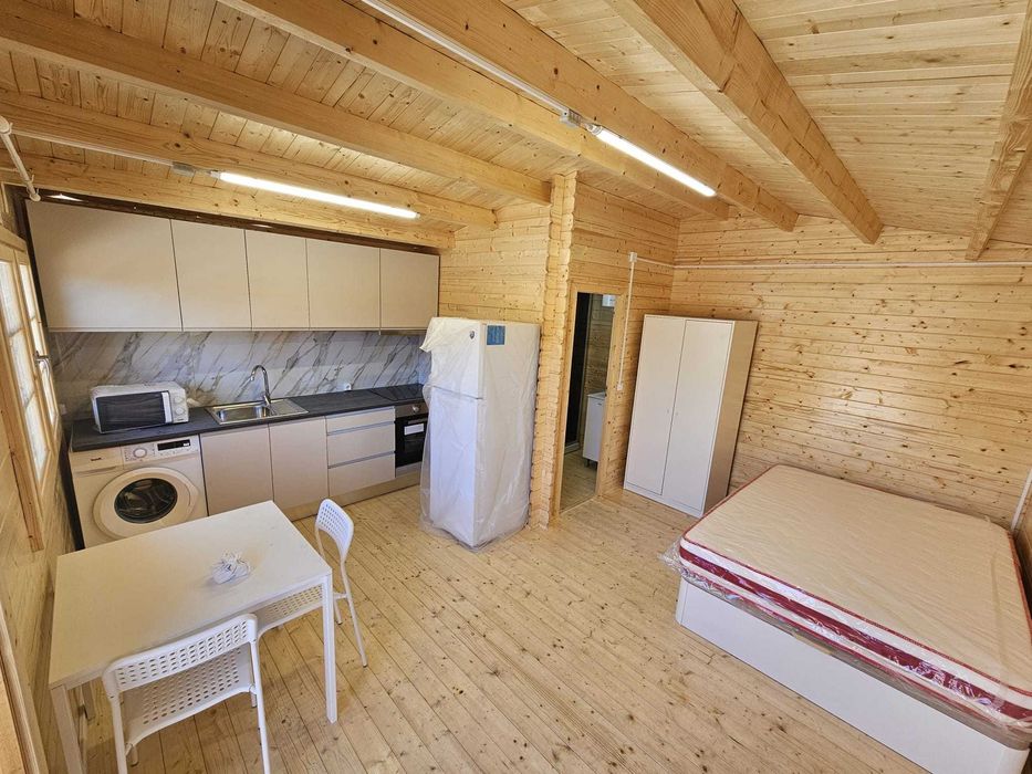 CASA DE MADEIRA COM BANHO 22,5m2 Modelo RAMSI ideal para Turismo Rural