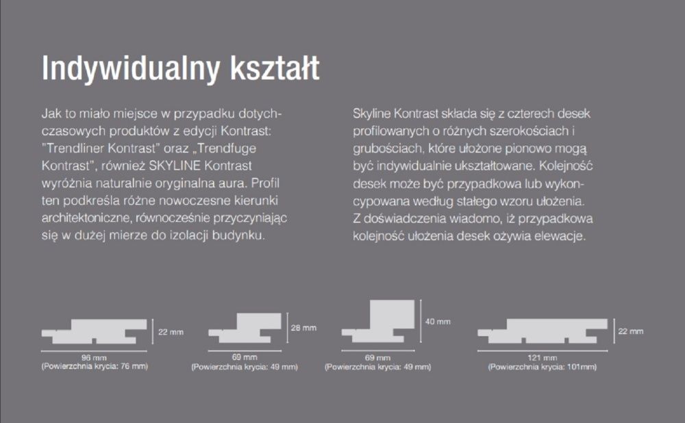 Elewacja Skyline Kontrast Modrzew Syberyjski