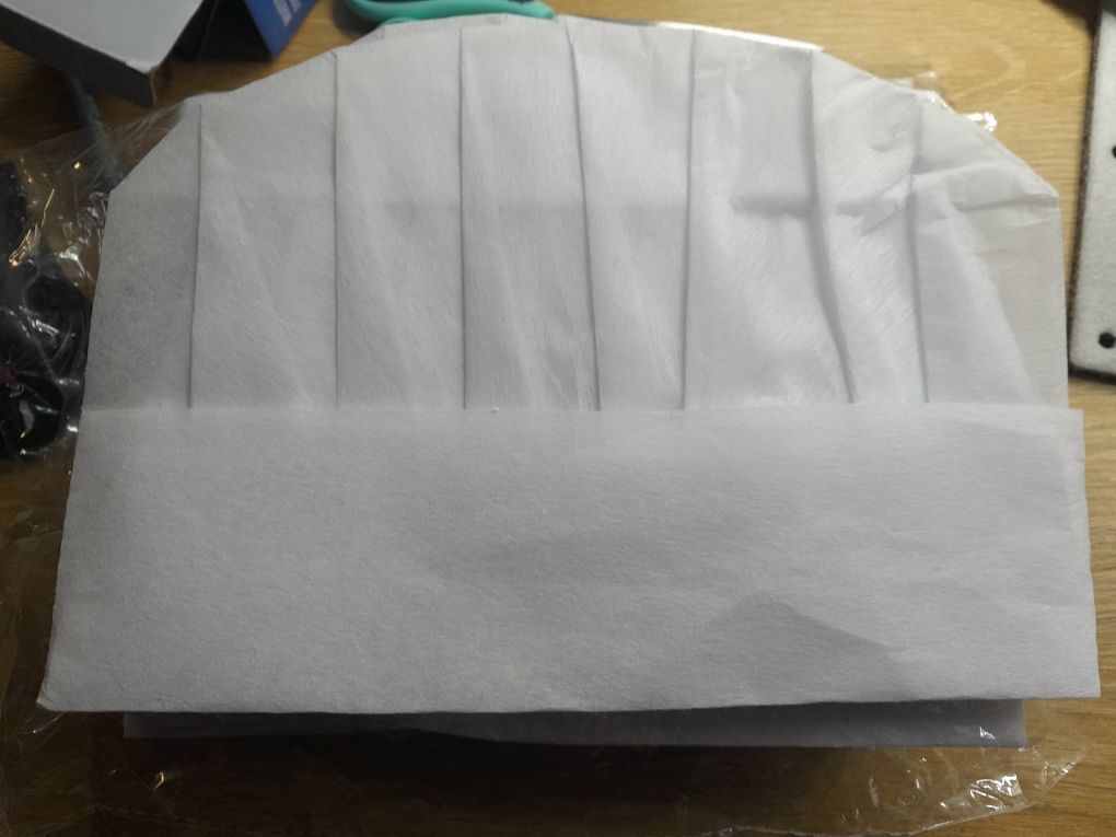 Czapki kucharskie z włókniny 25x19,5 cm dla dzieci 20szt.