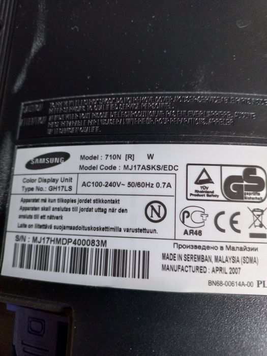 Monitor Samsung 17cali