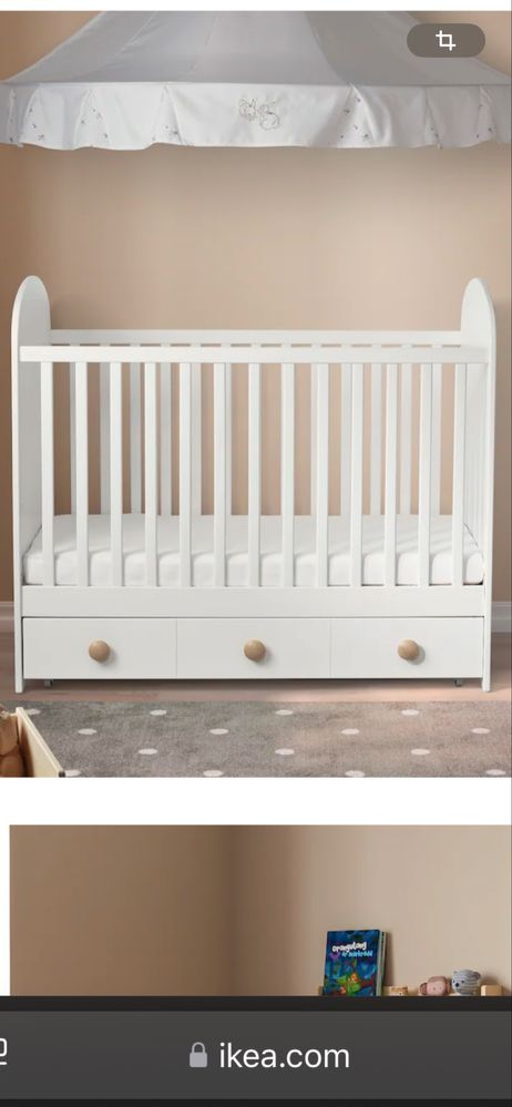 Berço bebé ikea Gonnat colchão
