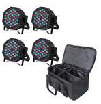 4 x Led Par Slim 36 x 1W + TORBA dmx 512 UKING ZQ01082