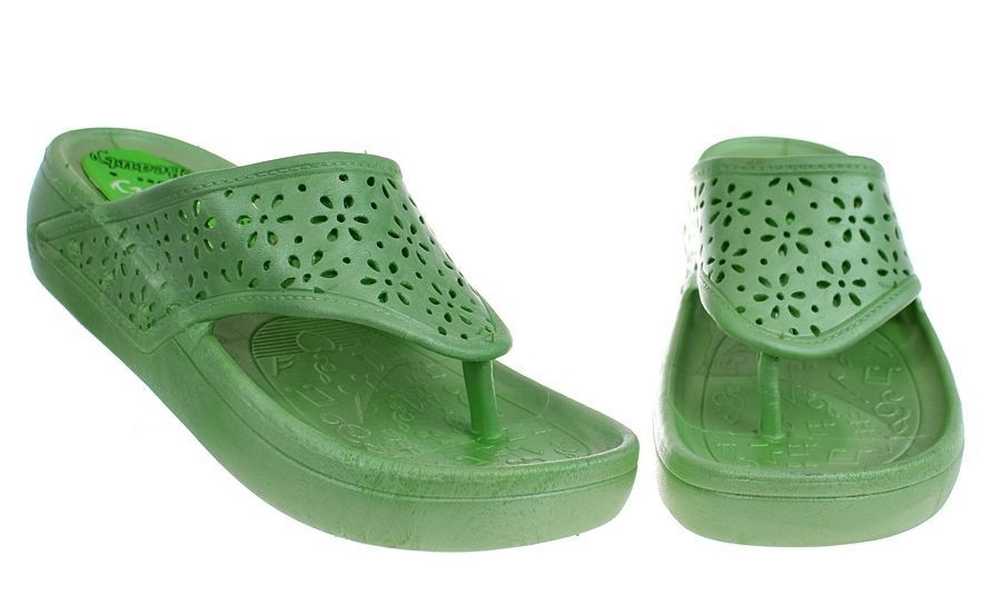 Rozmiar: 37 Klapki Japonki Meliski Buty Zielone 5691