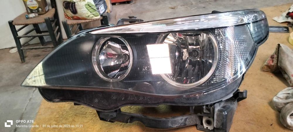 BMW E60 farol frt Esq. Halógeno