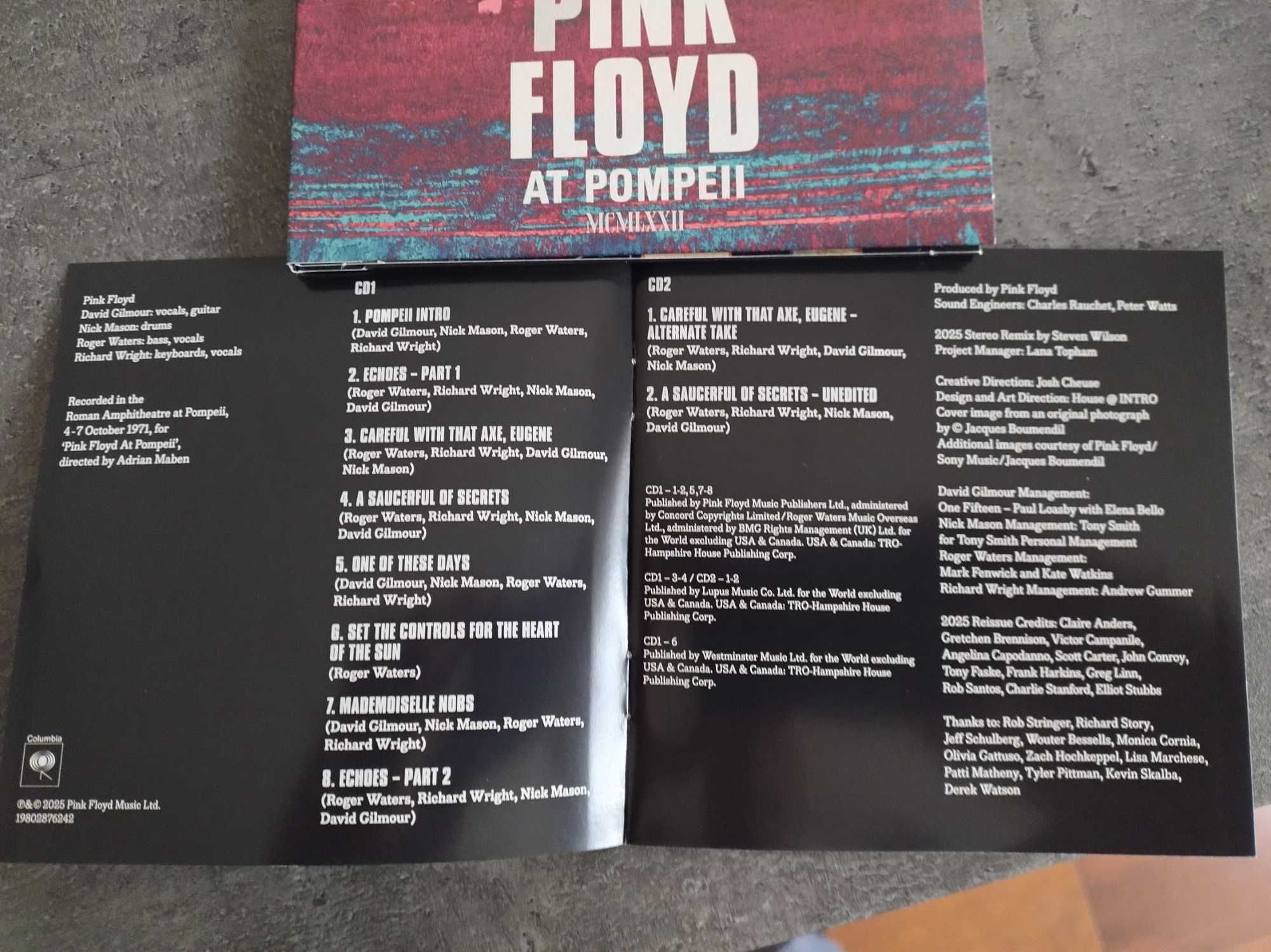 Pink Floyd at Pompeii - MCMLXXII cd